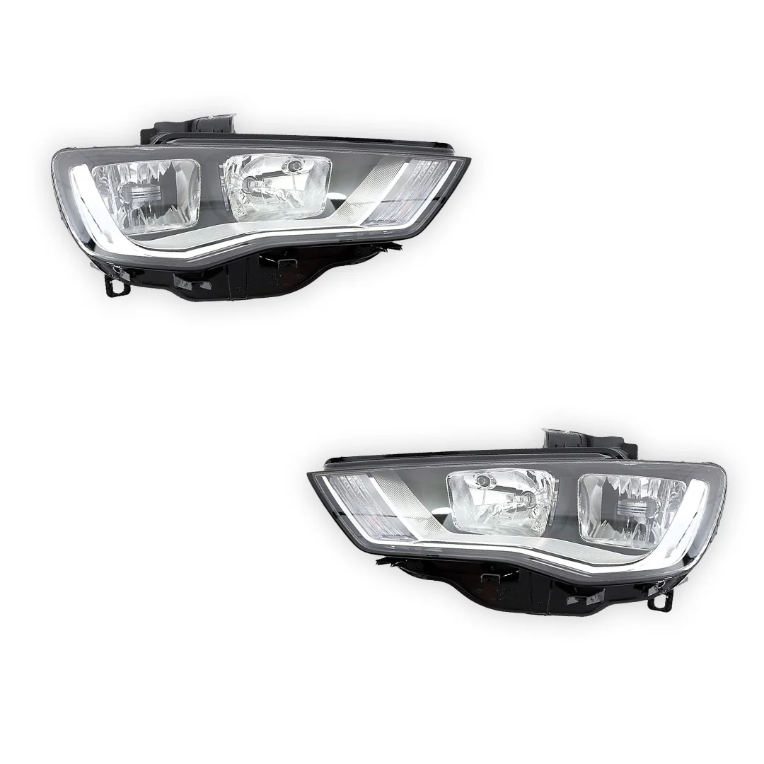 Audi A3 8V (2013 - 2016) Genuine Clear Black Halogen Headlights LH + RH - Image 2