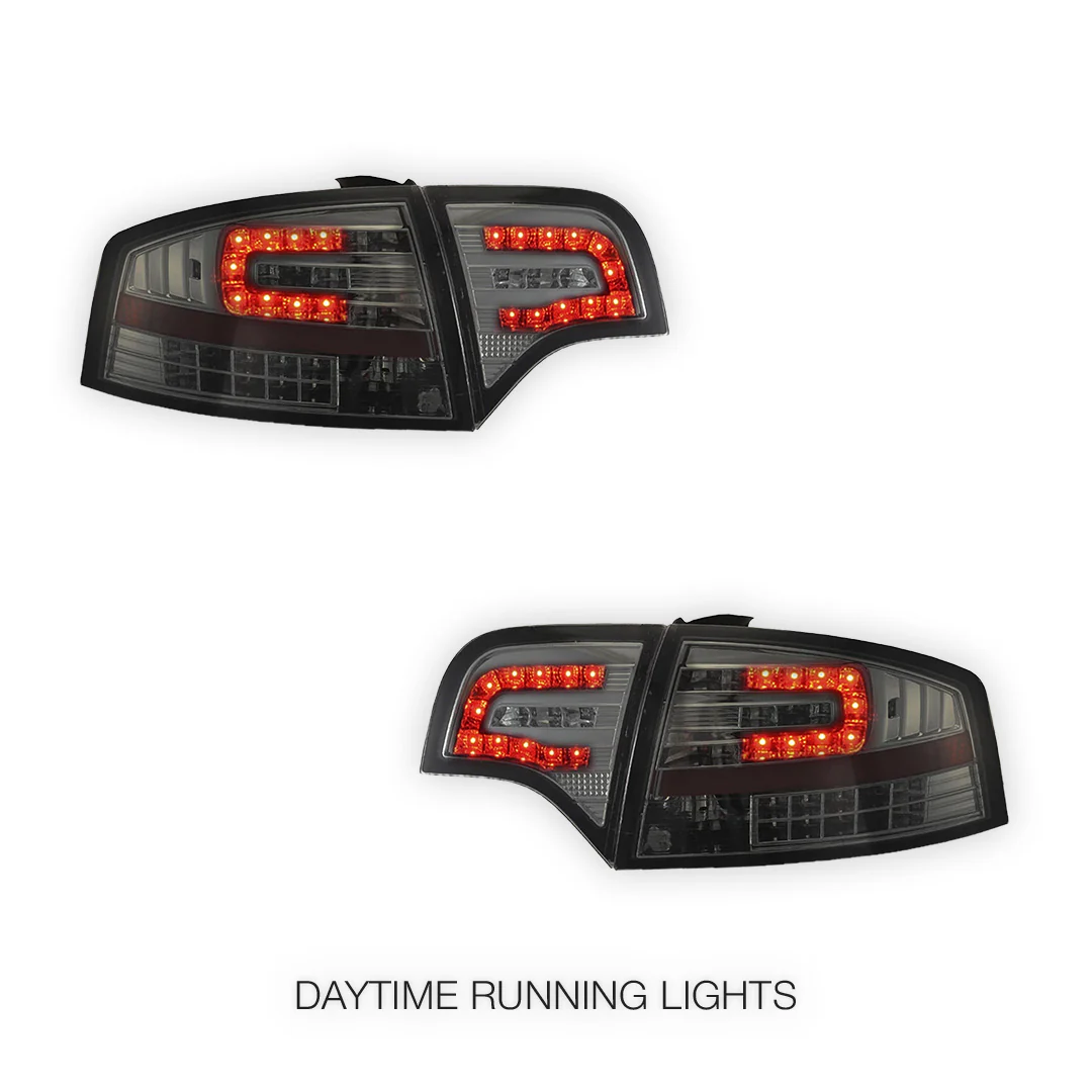 Audi A4 B7 (2005 - 2008) Smoke Black LED Tail Lights LH + RH - Image 2