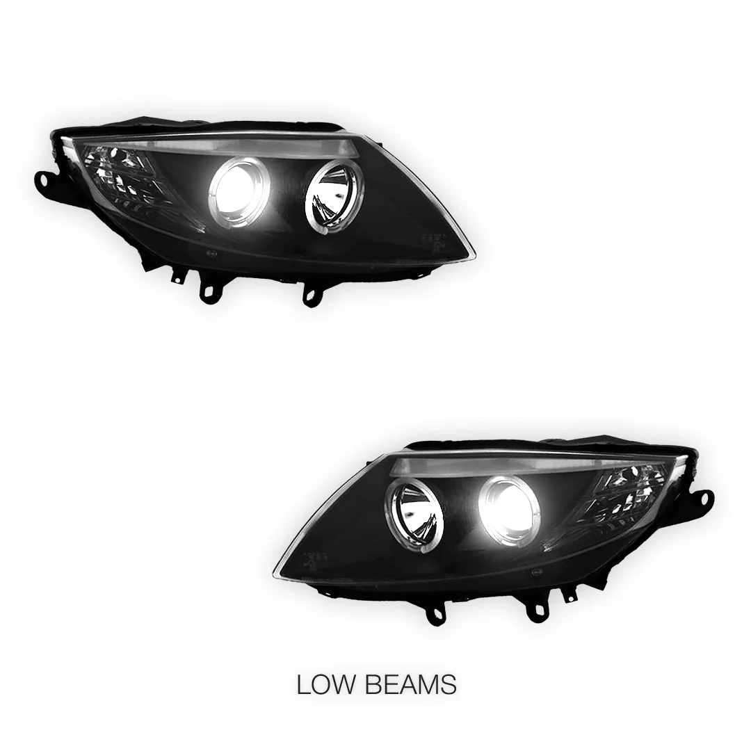 BMW Z4 E85 / E86 (2003 - 2008) Halogen Model Black CCFL Angel-Eyes Projector Headlights LH + RH - Image 4