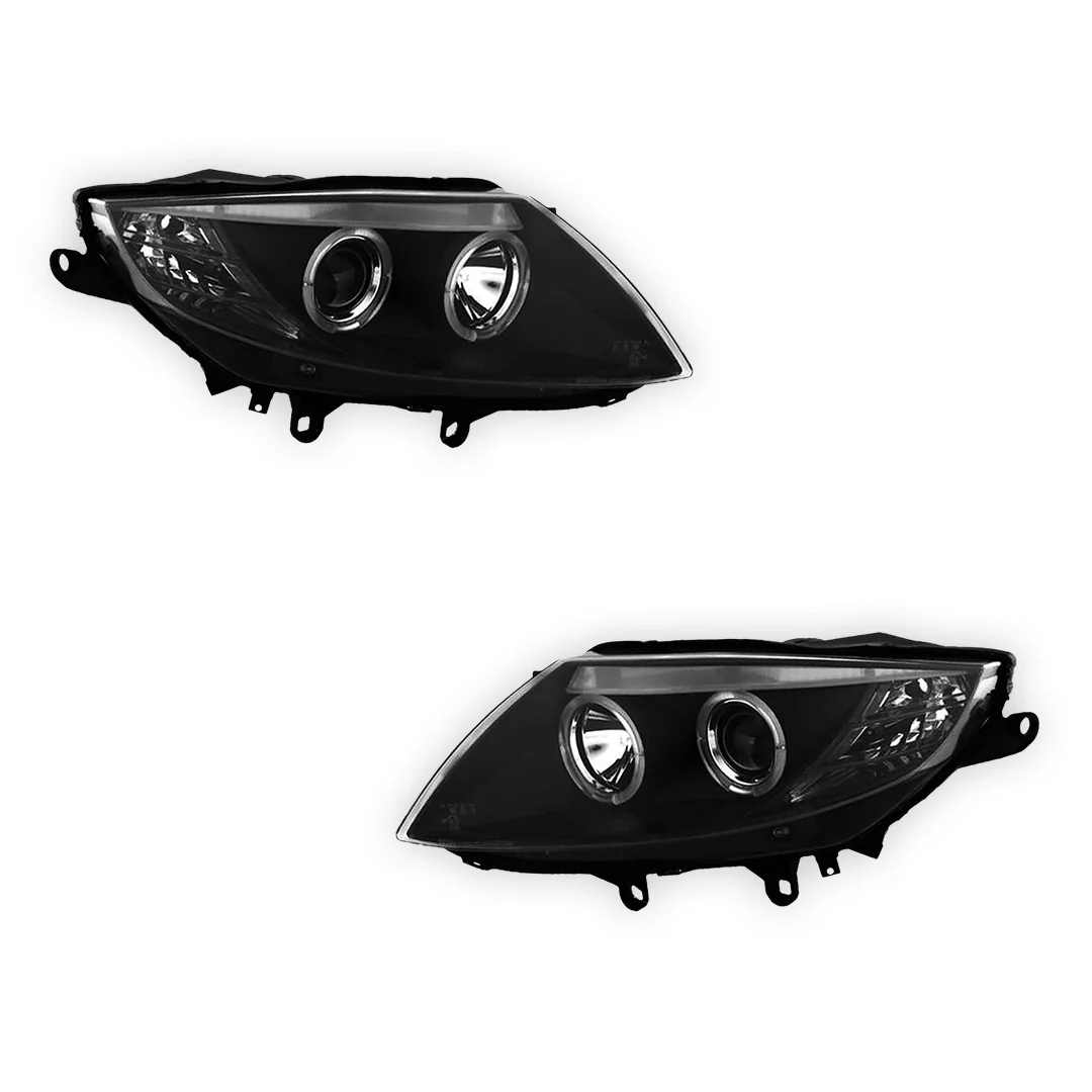 BMW Z4 E85 / E86 (2003 - 2008) Halogen Model Black CCFL Angel-Eyes Projector Headlights LH + RH - Image 5