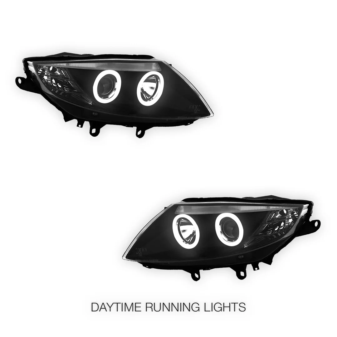 BMW Z4 E85 / E86 (2003 - 2008) Halogen Model Black CCFL Angel-Eyes Projector Headlights LH + RH - Image 6
