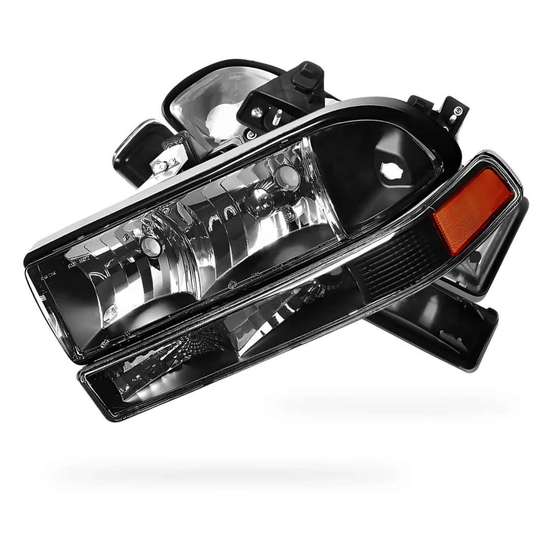Chevrolet S10 LS / LT / ZR2 (1998 - 2004) Replacement Headlights and Bumper Lights LH + RH - Image 4