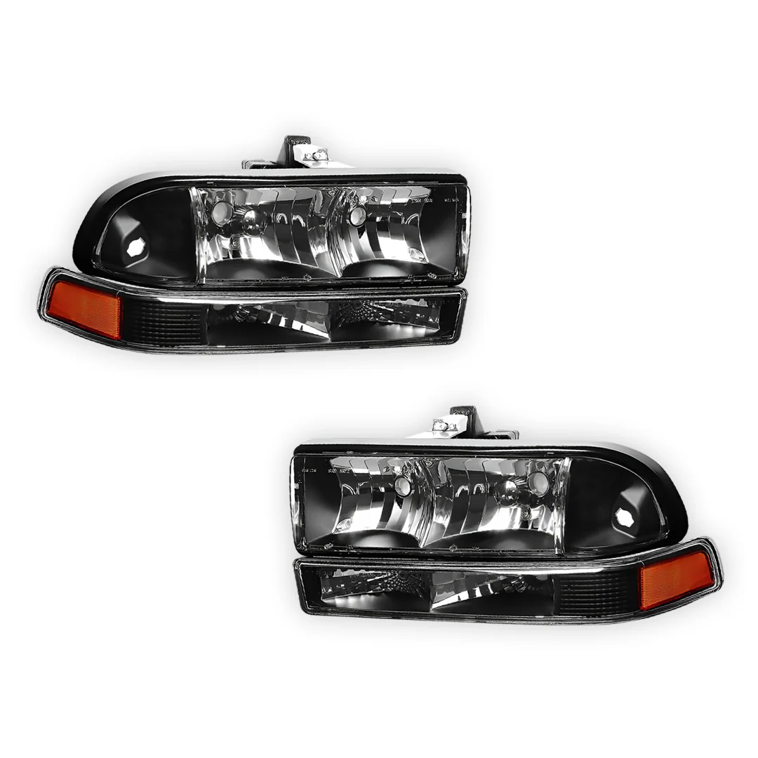 Chevrolet S10 LS / LT / ZR2 (1998 - 2004) Replacement Headlights and Bumper Lights LH + RH - Image 5