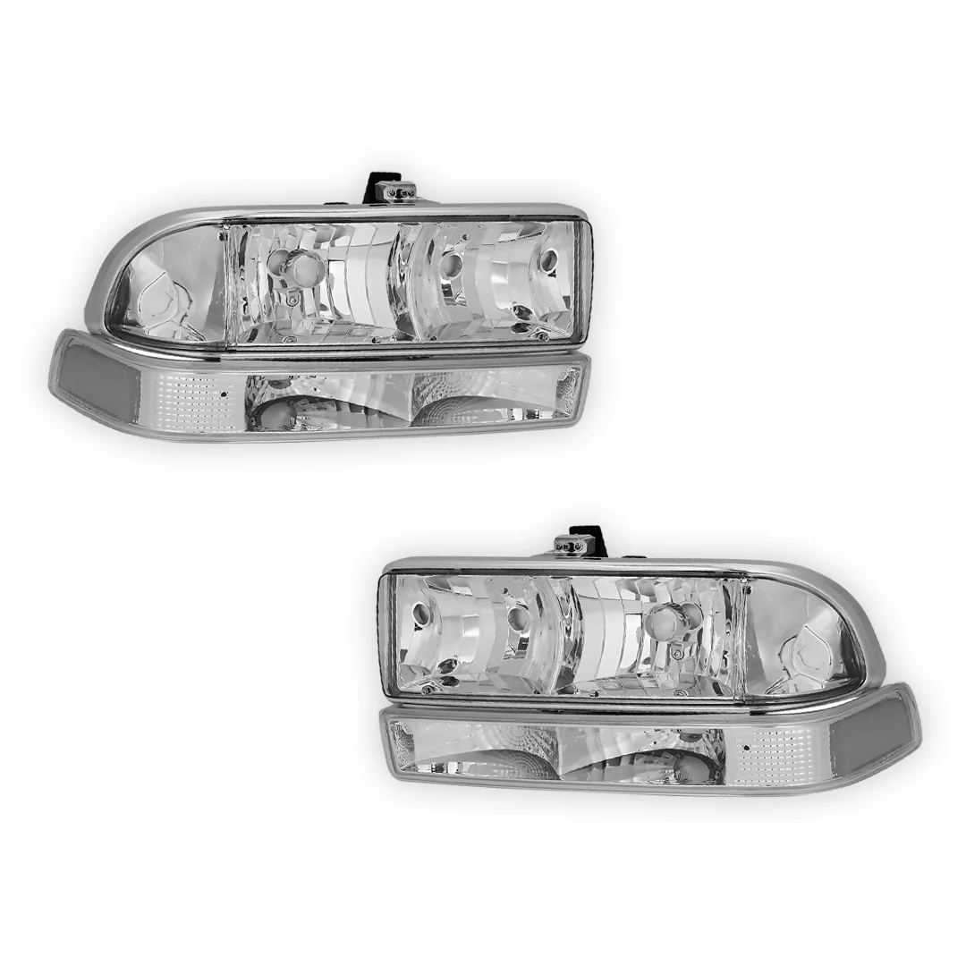 Chevrolet S10 LS / LT / ZR2 (1998 - 2004) Replacement Headlights and Bumper Lights LH + RH - Image 8