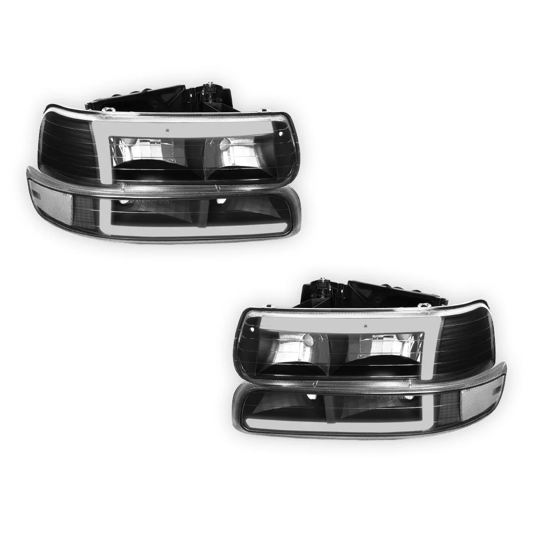 Chevrolet Silverado 1500 LS / LT / SS (1999 - 2002) L-Pattern 3D LED DRL Headlights LH + RH - Image 6