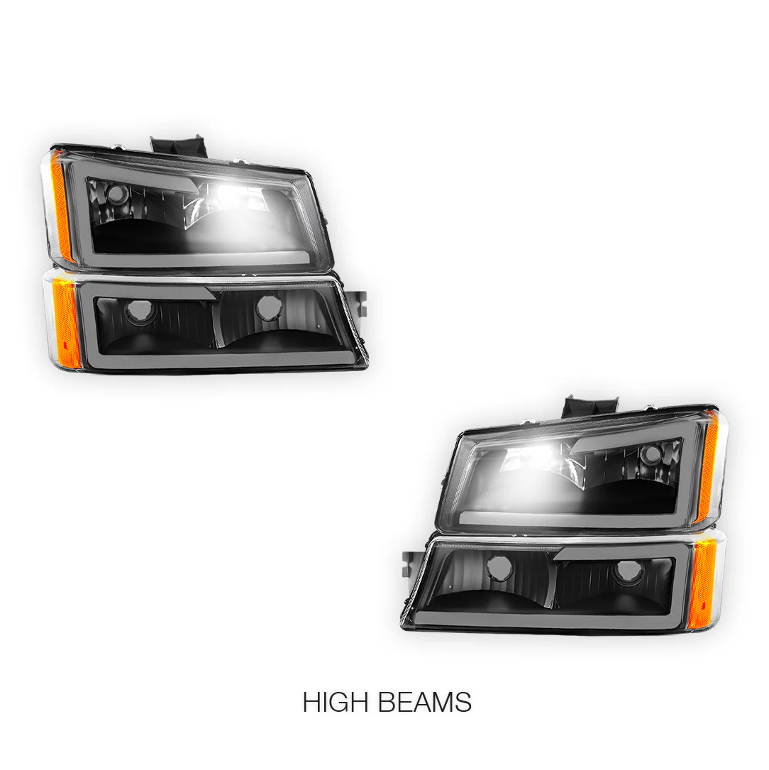 Chevrolet Silverado 3500 HD Classic LS / LT (2007) LED DRL Bar Headlights LH + RH - Image 5