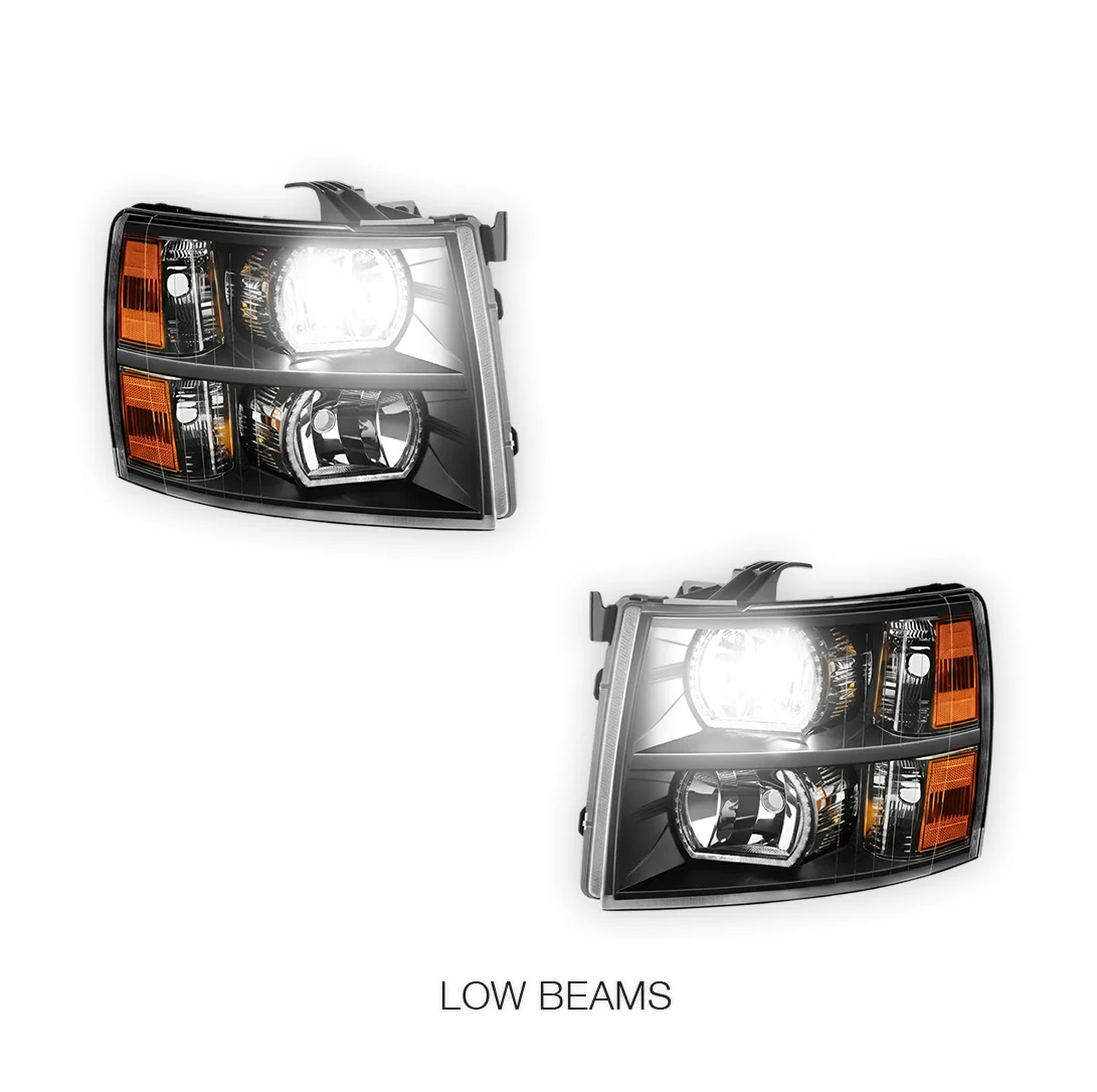 Chevrolet Silverado 3500 HD LS / LT / LTZ (2007 - 2013) Sequential RGB Start-Up LED DRL Headlights LH + RH - Image 4