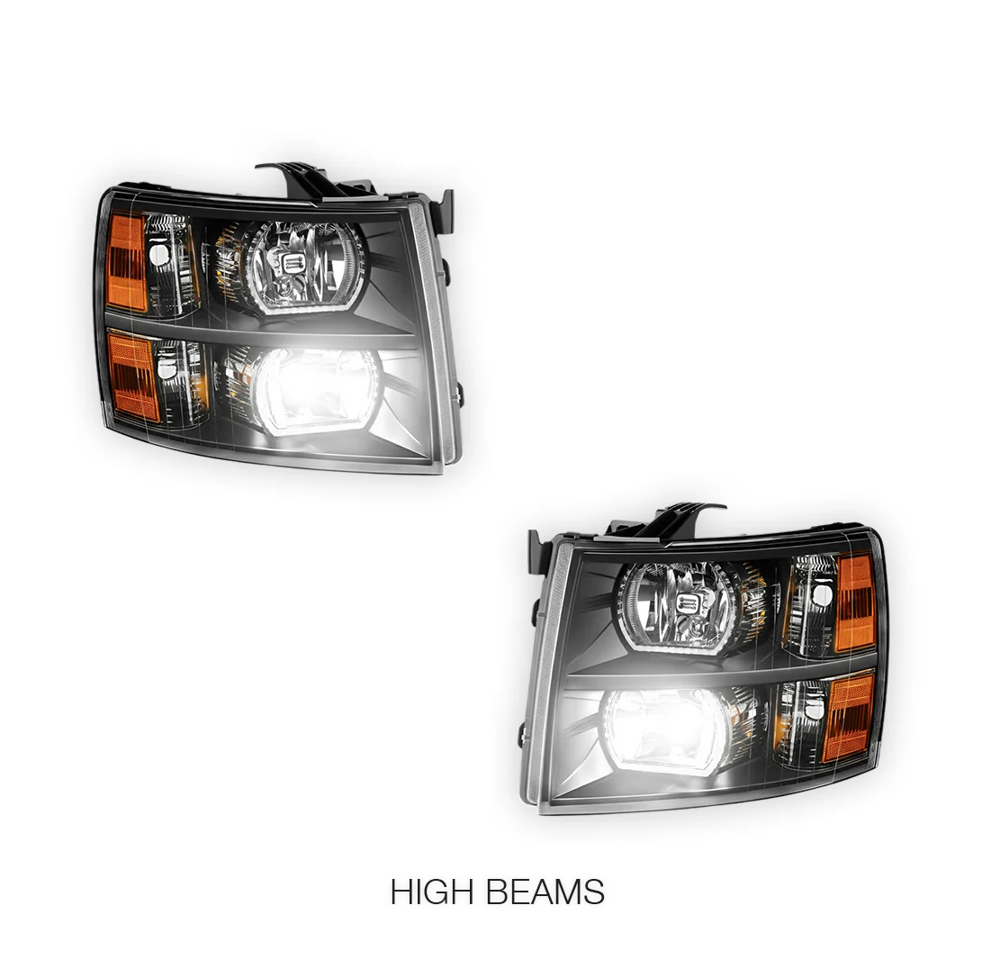 Chevrolet Silverado 3500 HD LS / LT / LTZ (2007 - 2013) Sequential RGB Start-Up LED DRL Headlights LH + RH - Image 5