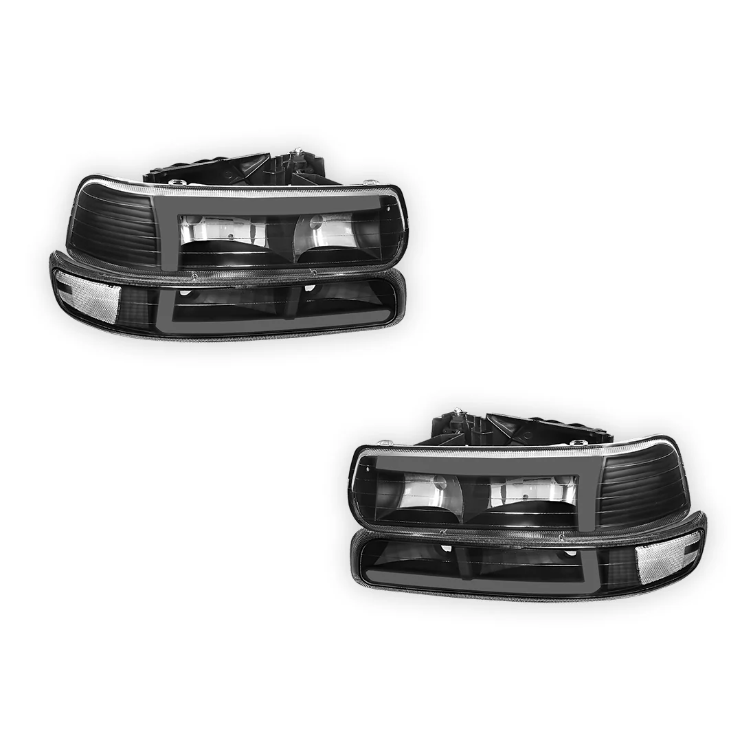Chevrolet Silverado 3500 LS / LT (2001 - 2002) L-Pattern 3D LED DRL Headlights LH + RH - Image 6