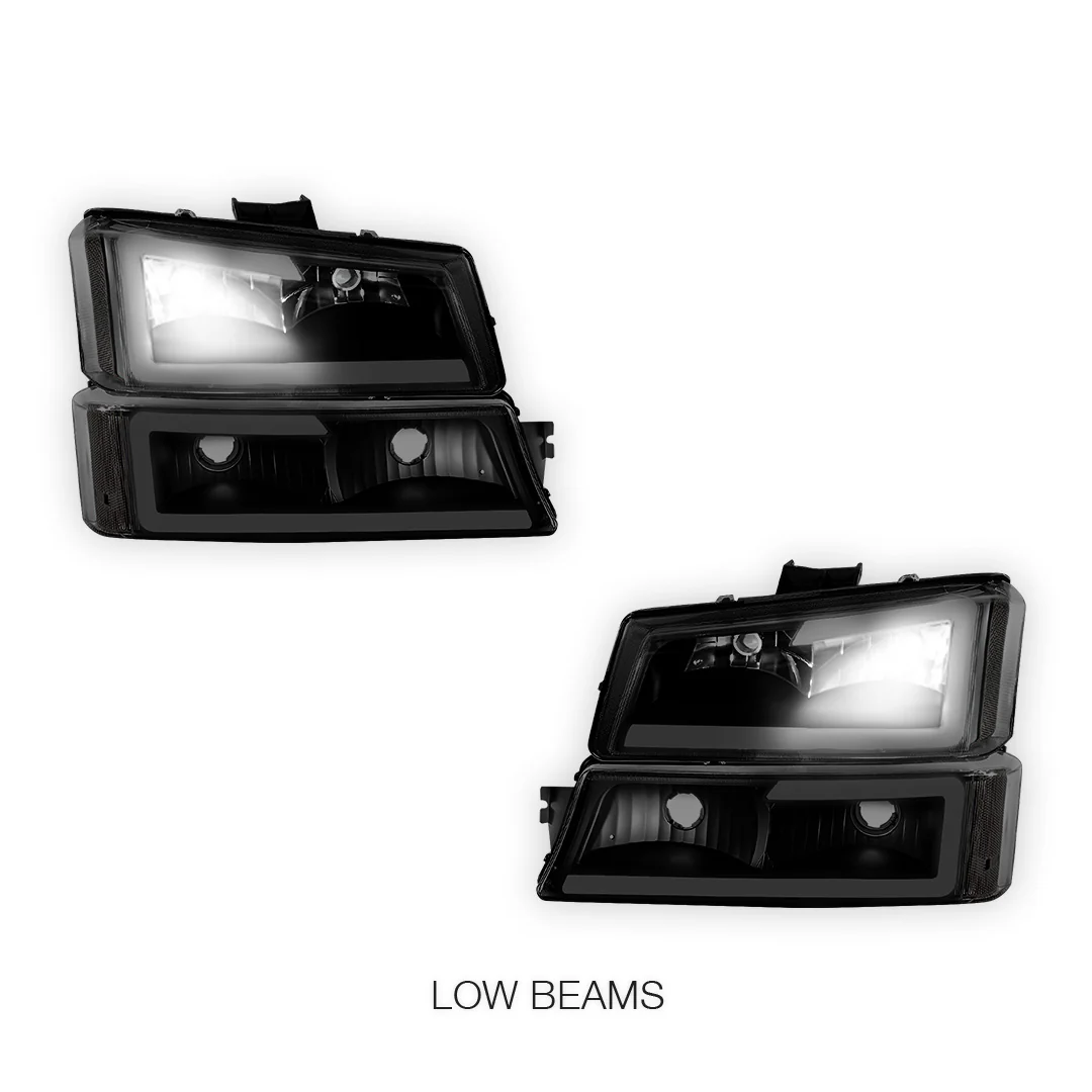 Chevrolet Silverado 3500 LS / LT (2003 - 2006) LED DRL Bar Headlights LH + RH - Image 16