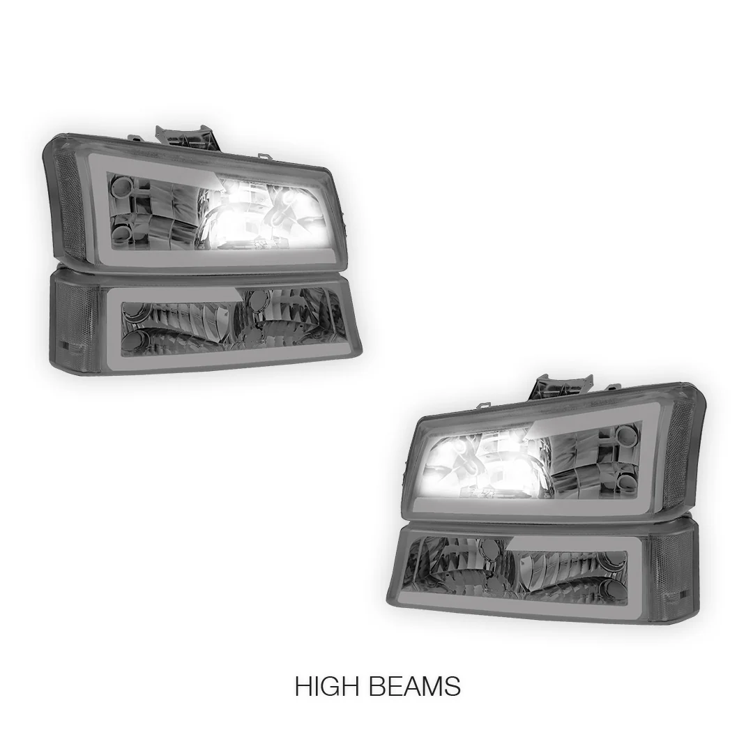 Chevrolet Silverado 3500 LS / LT (2003 - 2006) LED DRL Bar Headlights LH + RH - Image 23