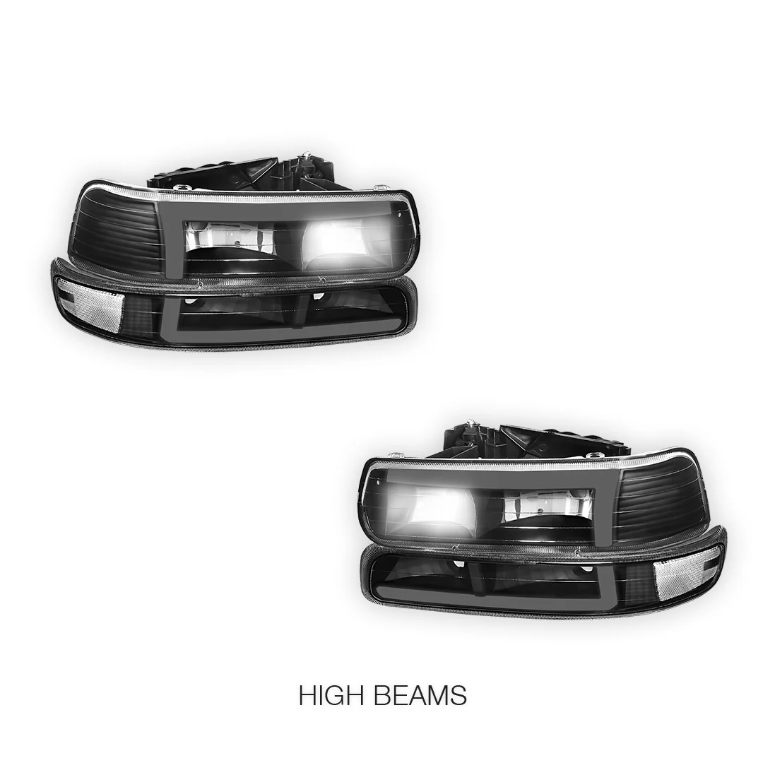 Chevrolet Suburban 1500 LT / Z71 / LTZ (2000 - 2006) L-Pattern 3D LED DRL Headlights LH + RH - Image 5