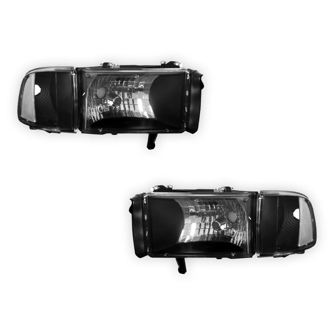 Dodge RAM 1500 (1994 - 2001) Replacement Headlights LH + RH - Image 2
