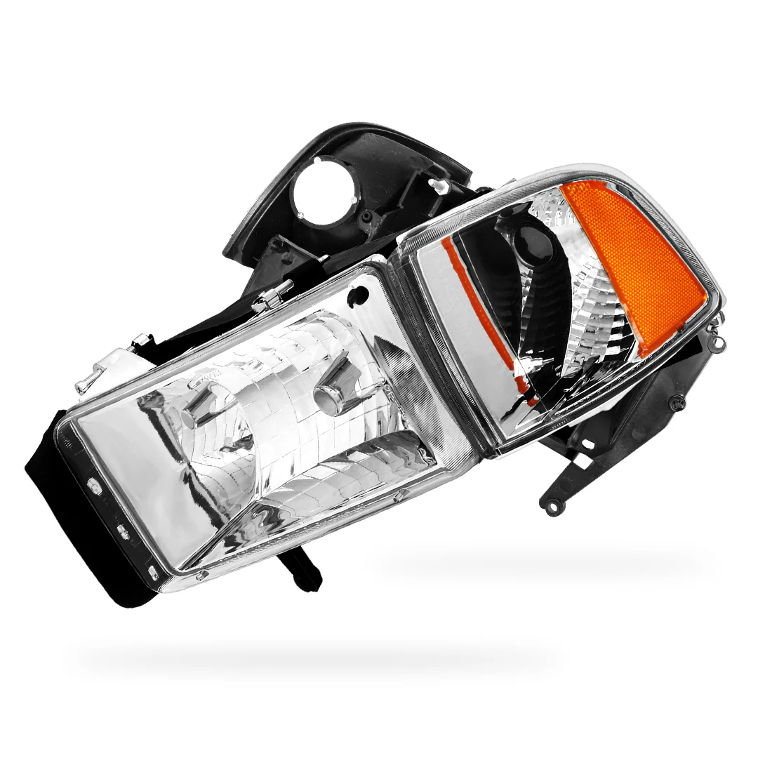 Dodge RAM 1500 (1994 - 2001) Replacement Headlights LH + RH - Image 4