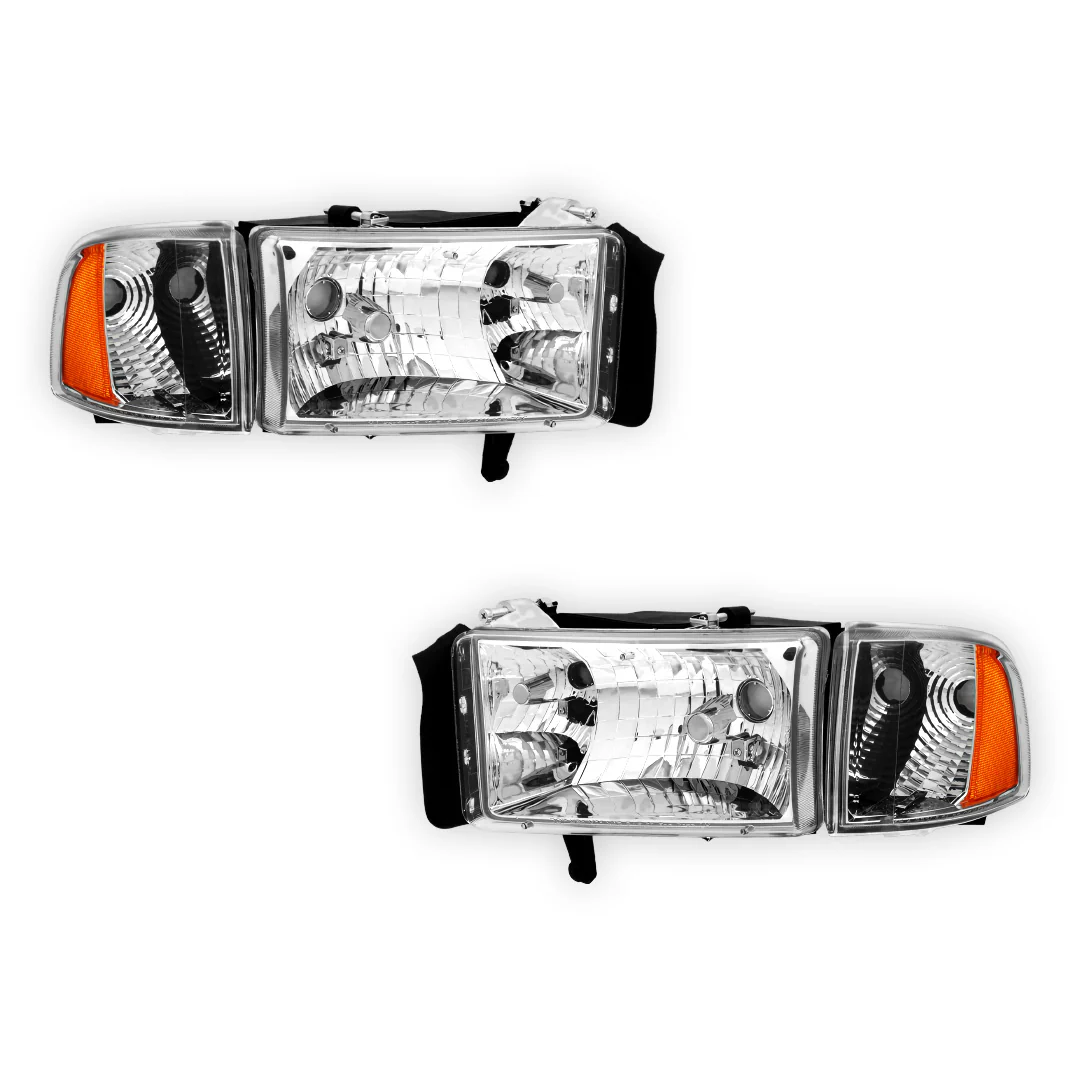 Dodge RAM 1500 (1994 - 2001) Replacement Headlights LH + RH - Image 5
