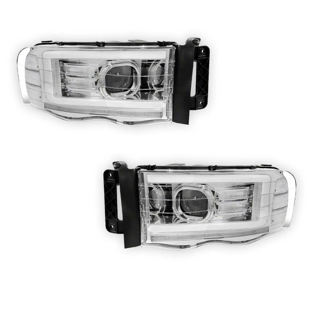 Dodge RAM 1500 (2002 - 2005) LED DRL Sequential Turn Signal Projector Headlights LH + RH - Image 18