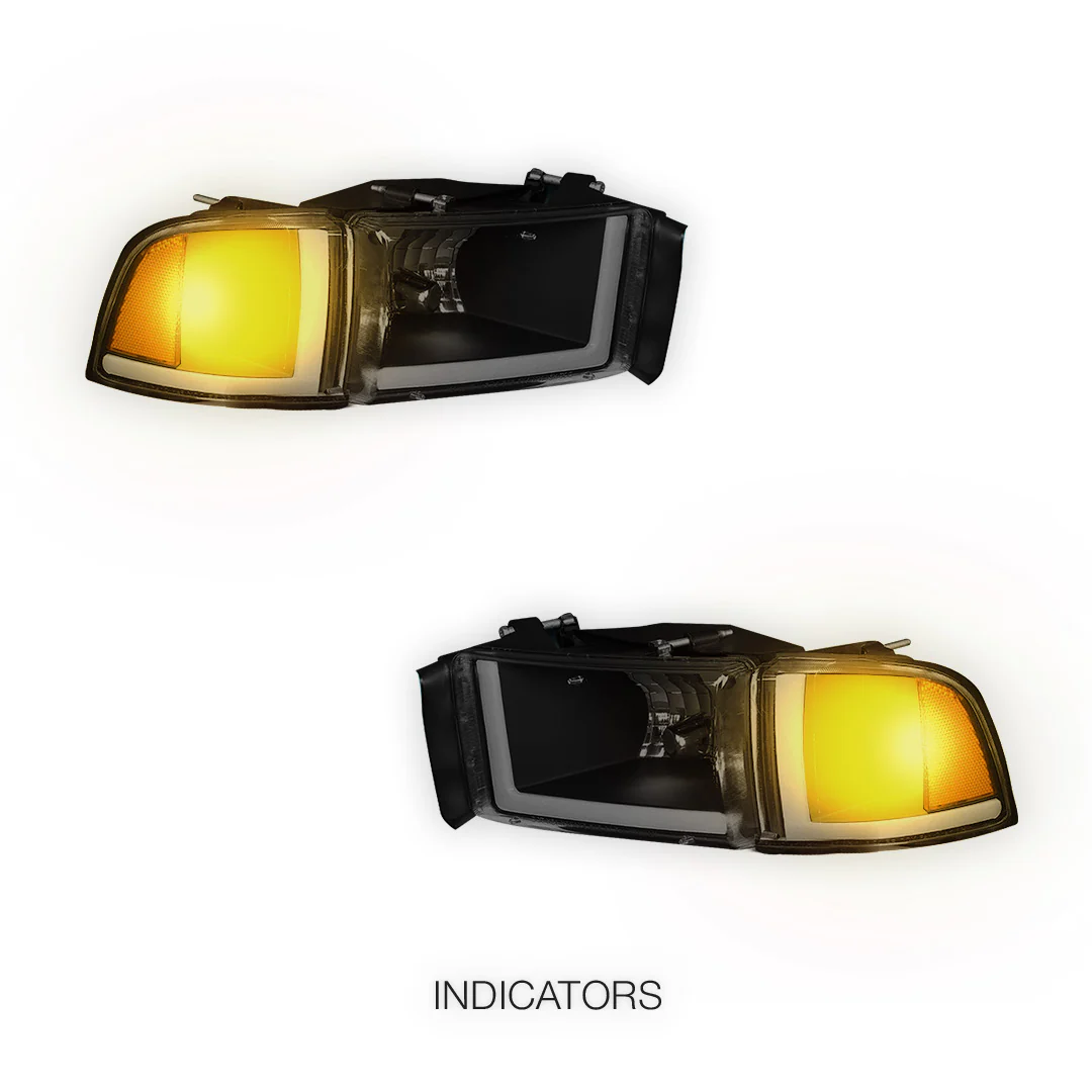 Dodge RAM 2500 (1994 - 2002) LED DRL Headlights LH + RH - Image 9