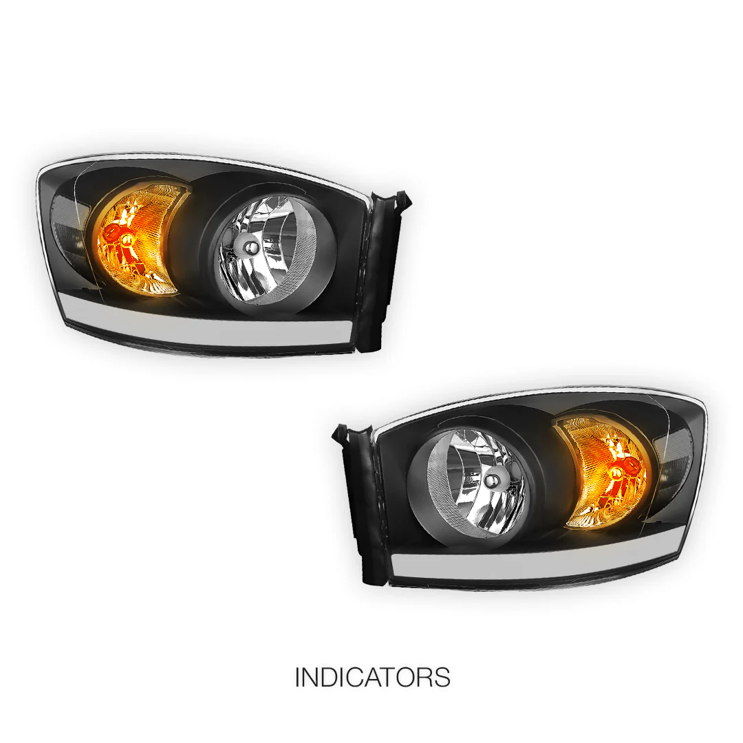 Dodge RAM 2500 (2006 - 2009) LED DRL Corner Headlights LH + RH - Image 4