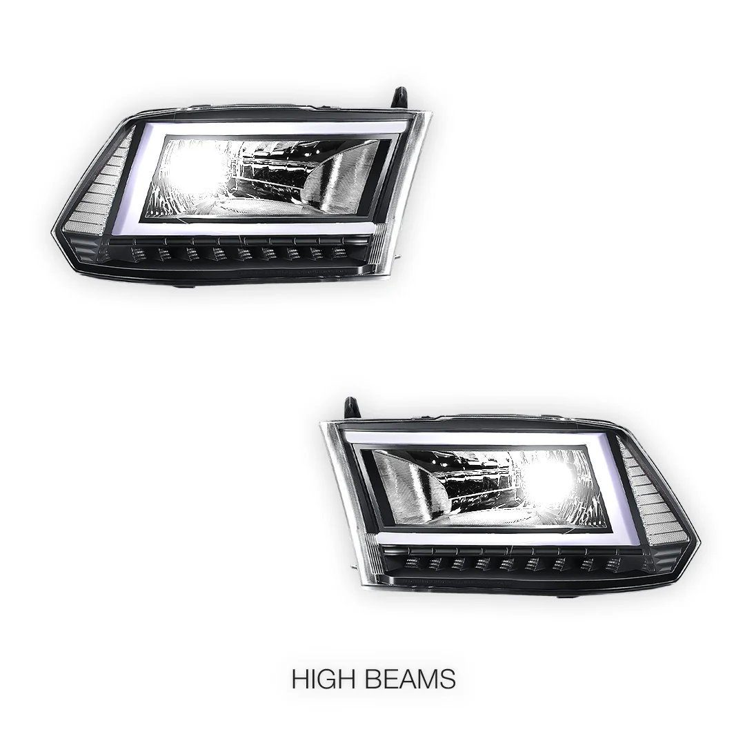 Dodge RAM 2500 (2010) C-LED DRL Sequential Signal Headlights LH + RH - Image 2
