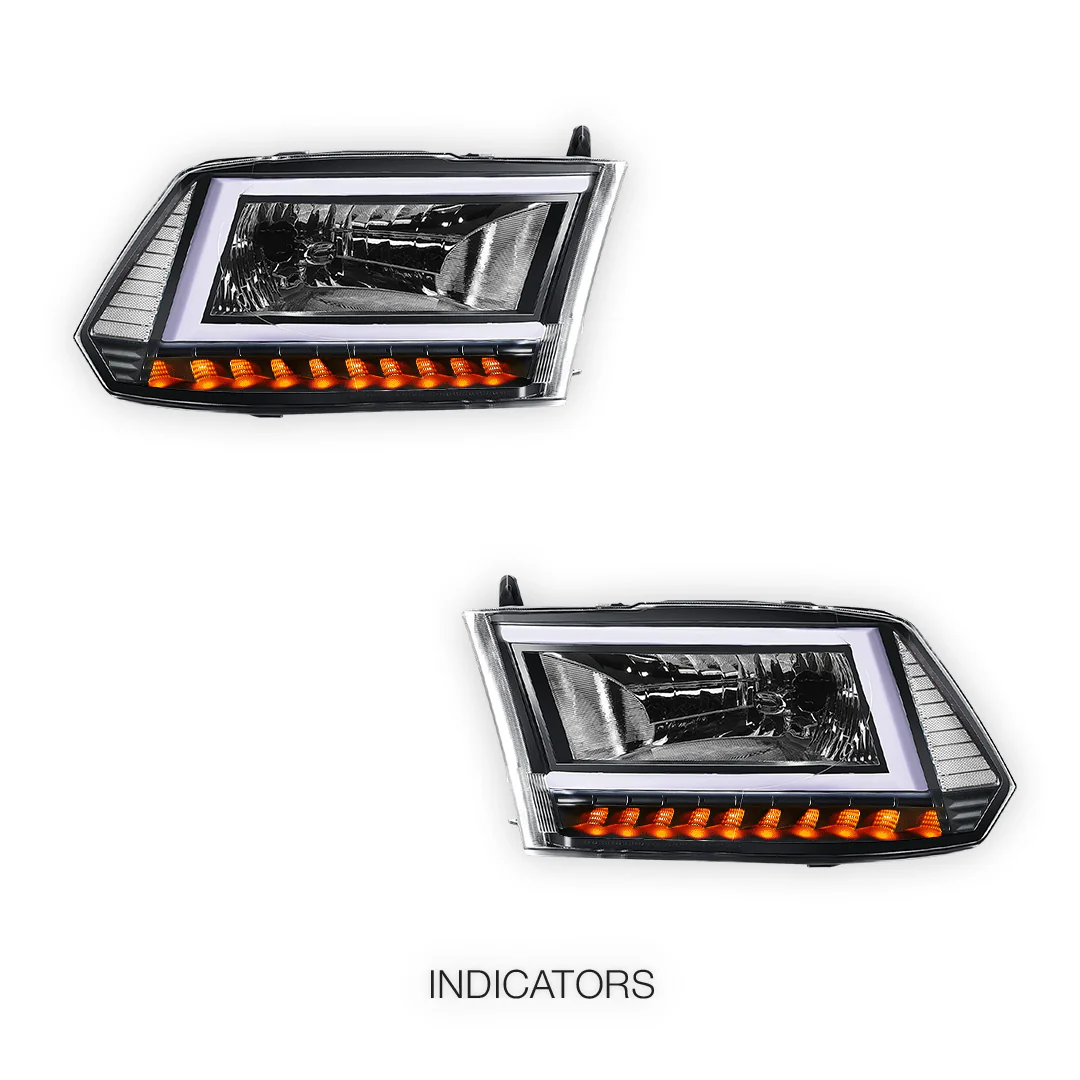 Dodge RAM 2500 (2010) C-LED DRL Sequential Signal Headlights LH + RH - Image 3