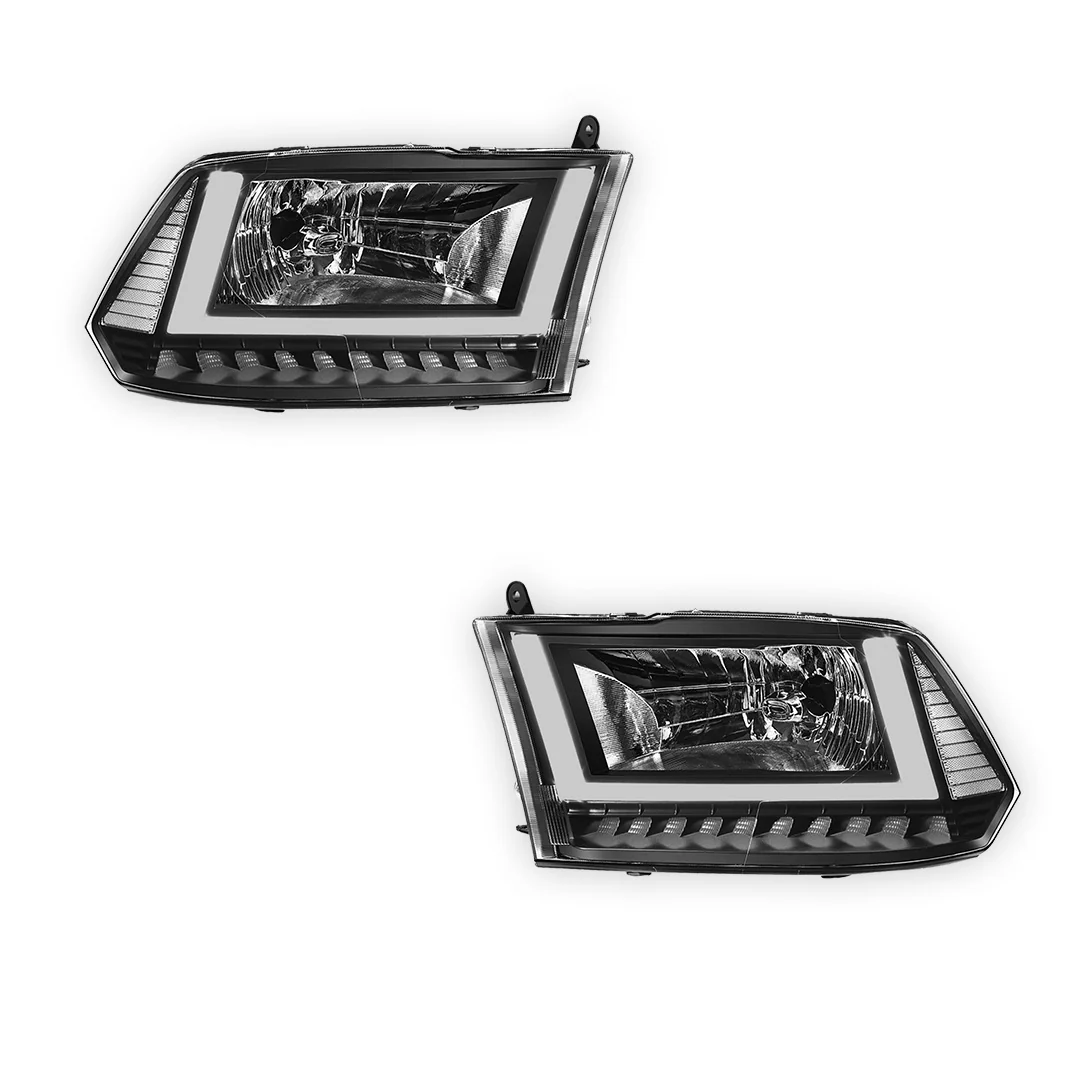 Dodge RAM 2500 (2010) U-LED DRL Sequential Signal Headlights LH + RH - Image 5