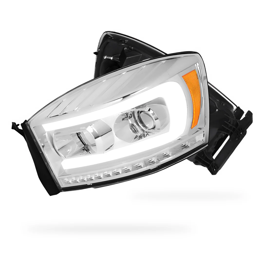 Dodge RAM 3500 (2006 - 2009) LED DRL Sequential Signal Projector Headlights LH + RH - Image 7