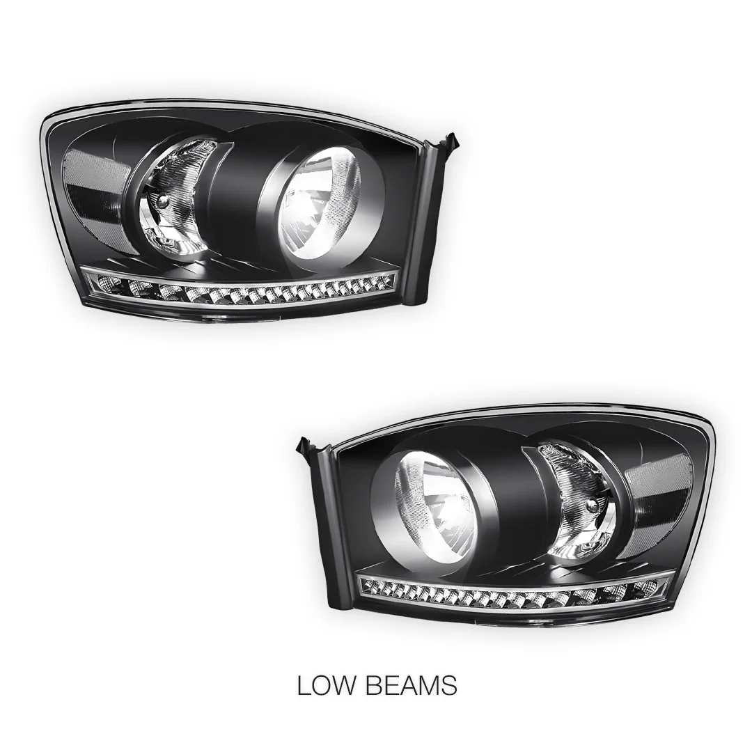 Dodge RAM 3500 (2006 - 2009) LED DRL Strip Front Driving Headlights LH + RH - Image 4