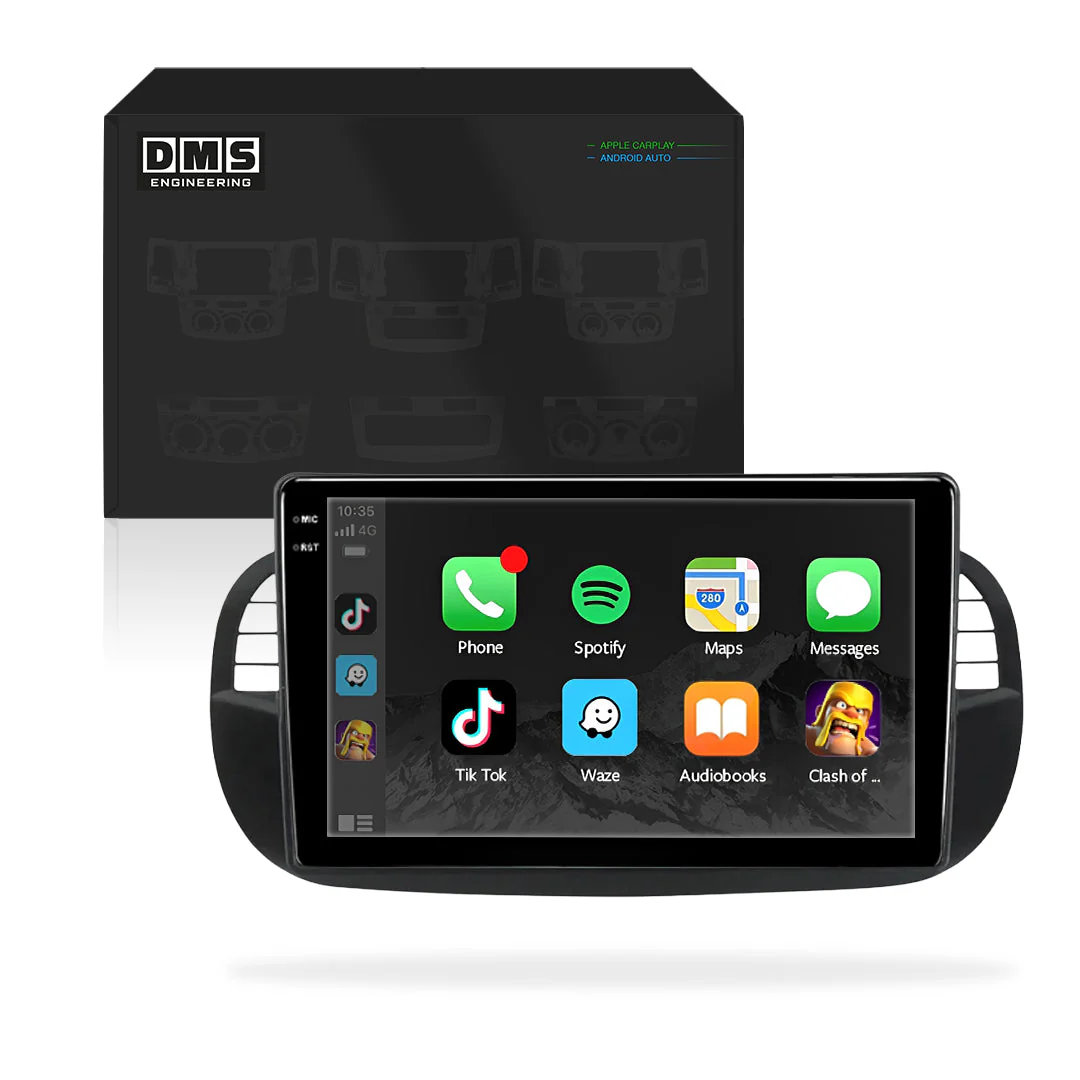 Fiat 500 Series 1 (2008 - 2014) 9" 13.3" Wireless Android 16 Car Stereo for Apple CarPlay / Android Auto