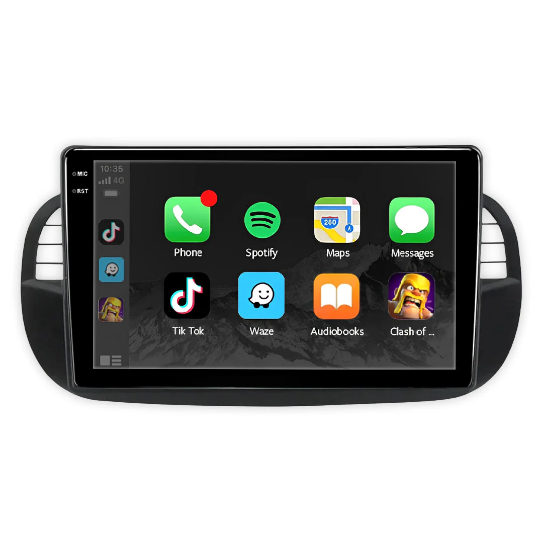 Fiat 500 Series 1 (2008 - 2014) 9" 13.3" Wireless Android 16 Car Stereo for Apple CarPlay / Android Auto - Image 2
