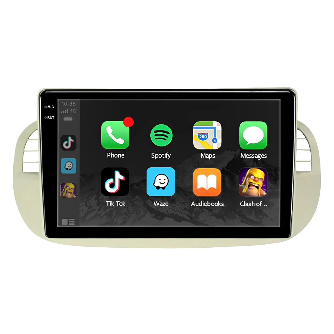 Fiat 500 Series 1 (2008 - 2014) 9" 13.3" Wireless Android 16 Car Stereo for Apple CarPlay / Android Auto - Image 5