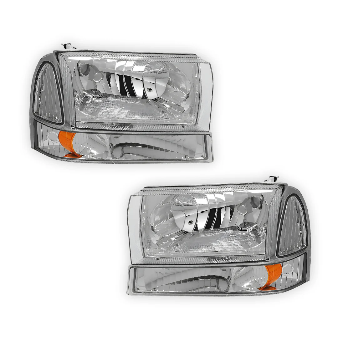 Ford Excursion (2000 - 2004) Replacement Headlights and Bumper Lights LH + RH - Image 11