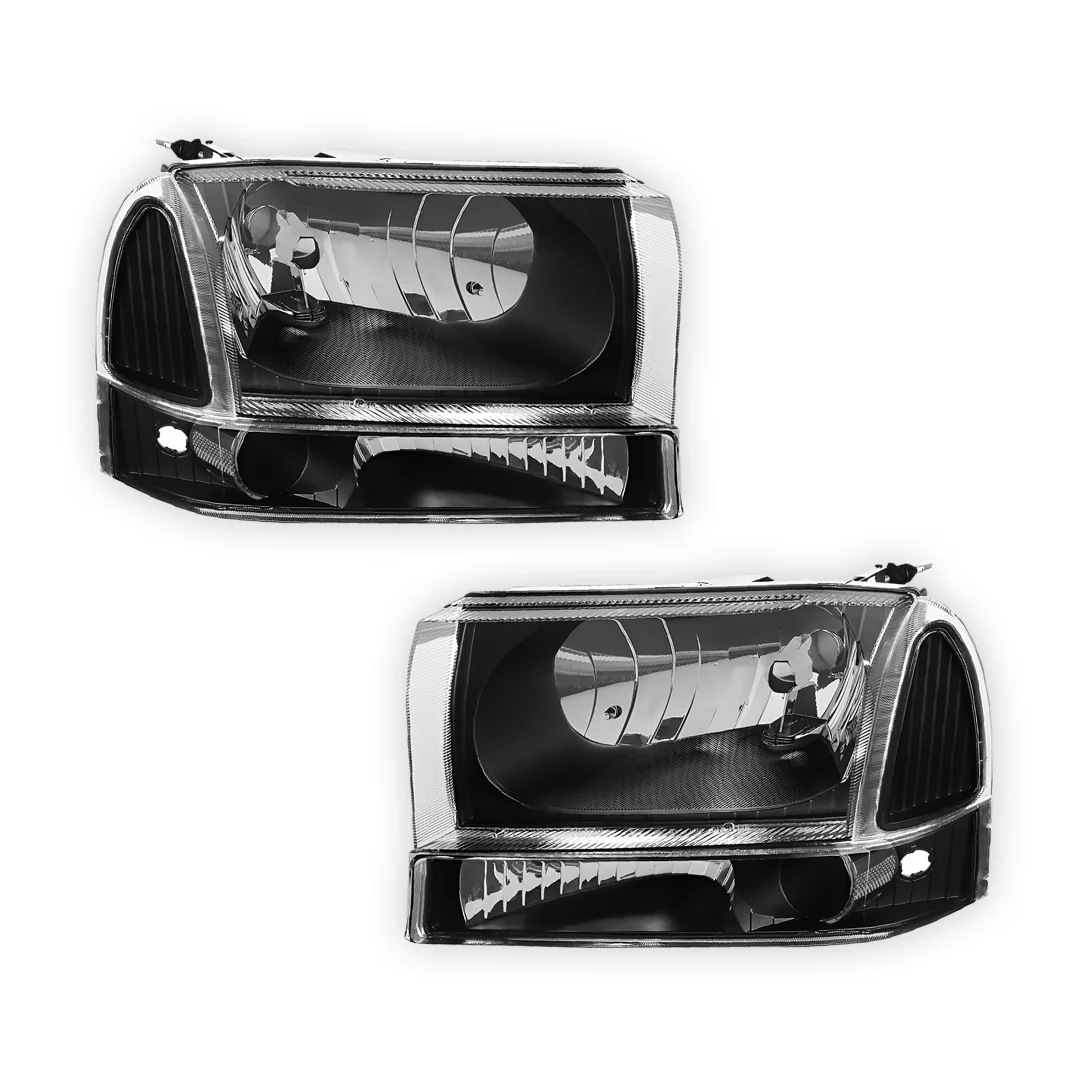 Ford Excursion (2000 - 2004) Replacement Headlights and Bumper Lights LH + RH - Image 2