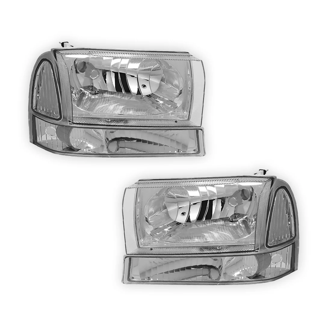 Ford Excursion (2000 - 2004) Replacement Headlights and Bumper Lights LH + RH - Image 8