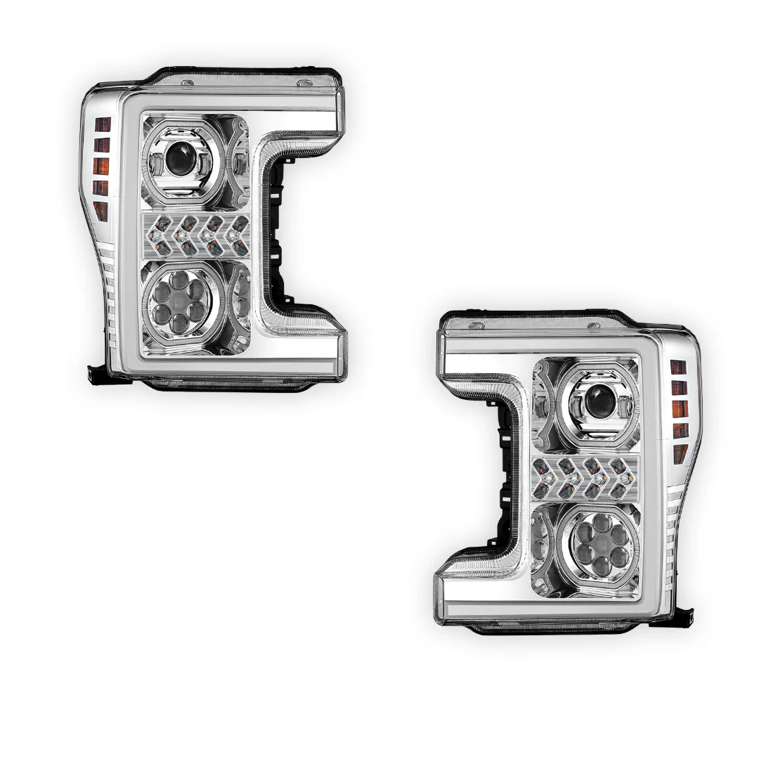 Ford F-350 Super Duty (2017 - 2019) Sequential Turn Signal LED DRL Projector Headlights LH + RH - Image 6