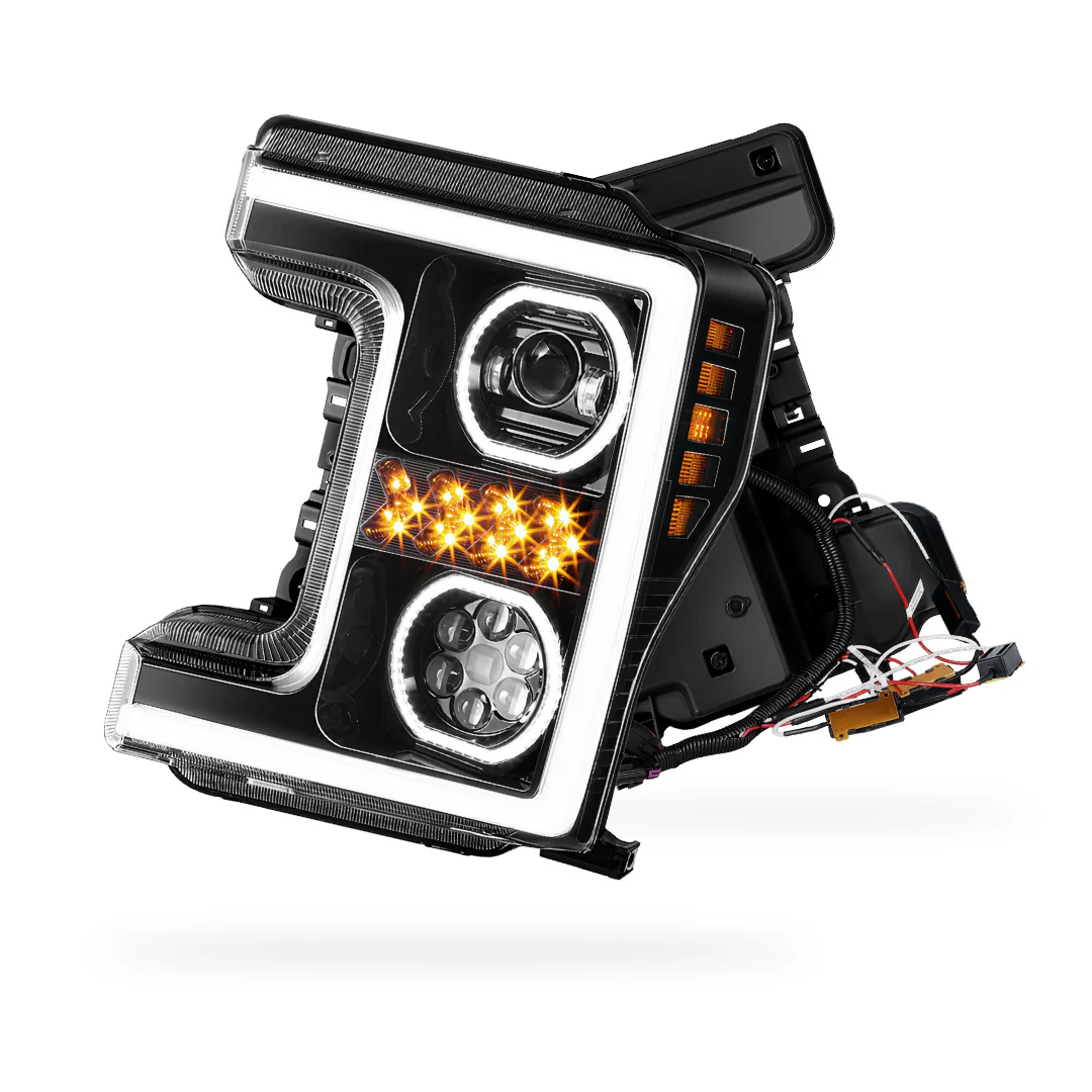 Ford F-350 Super Duty (2017 - 2019) Sequential Turn Signal LED DRL Projector Headlights LH + RH - Image 7