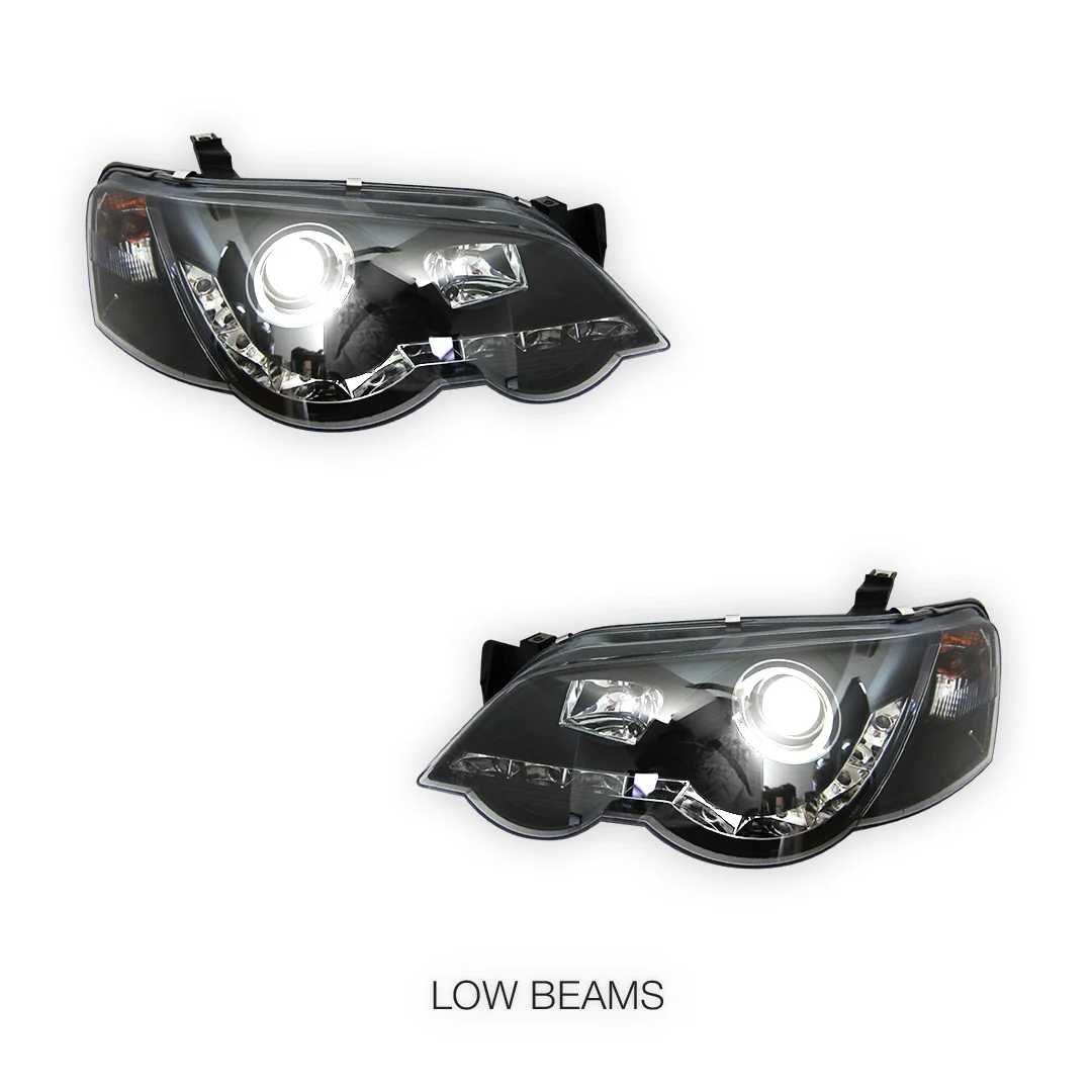 Ford Falcon BA / BF (2002 - 2008) LED DRL Projector Headlights LH + RH - Image 4