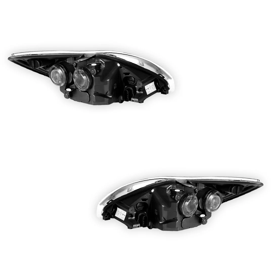 Ford Focus LV (2009 - 2011) Black OEM Style Headlights LH + RH - Image 3