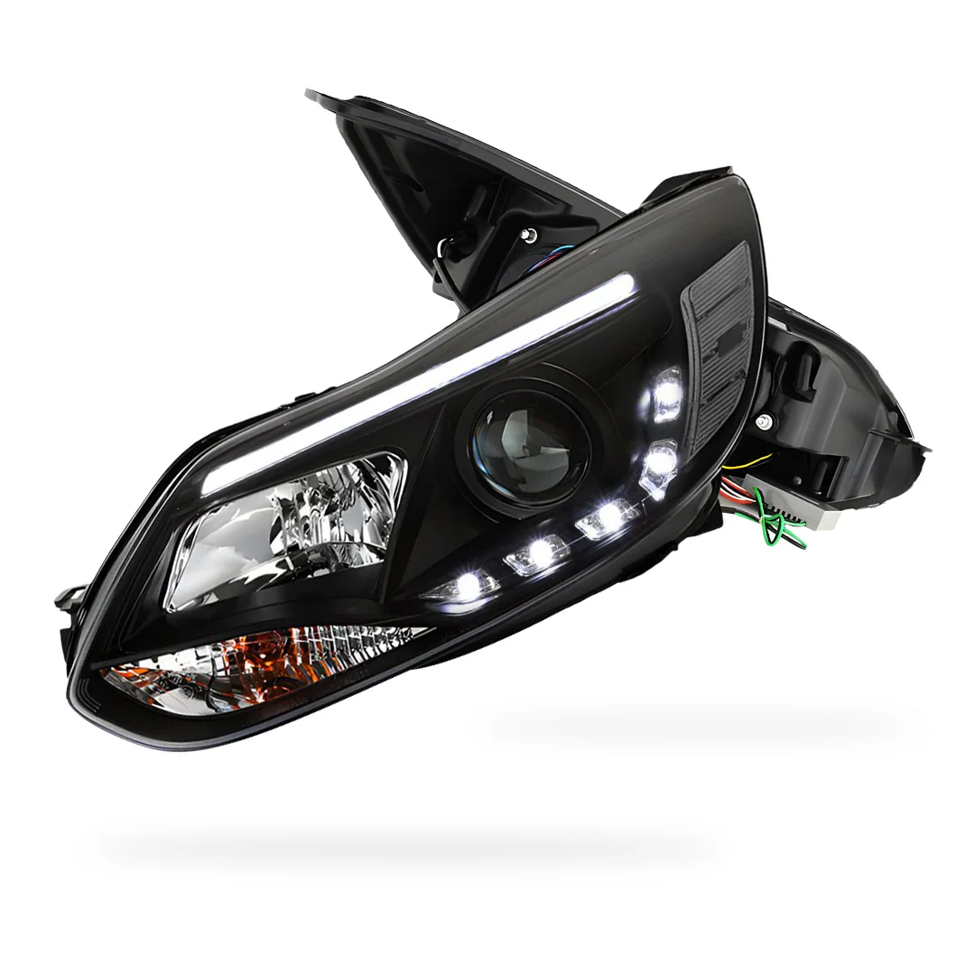 Ford Focus LW (2012- 2015) Halogen LED DRL Projector Headlights LH + RH