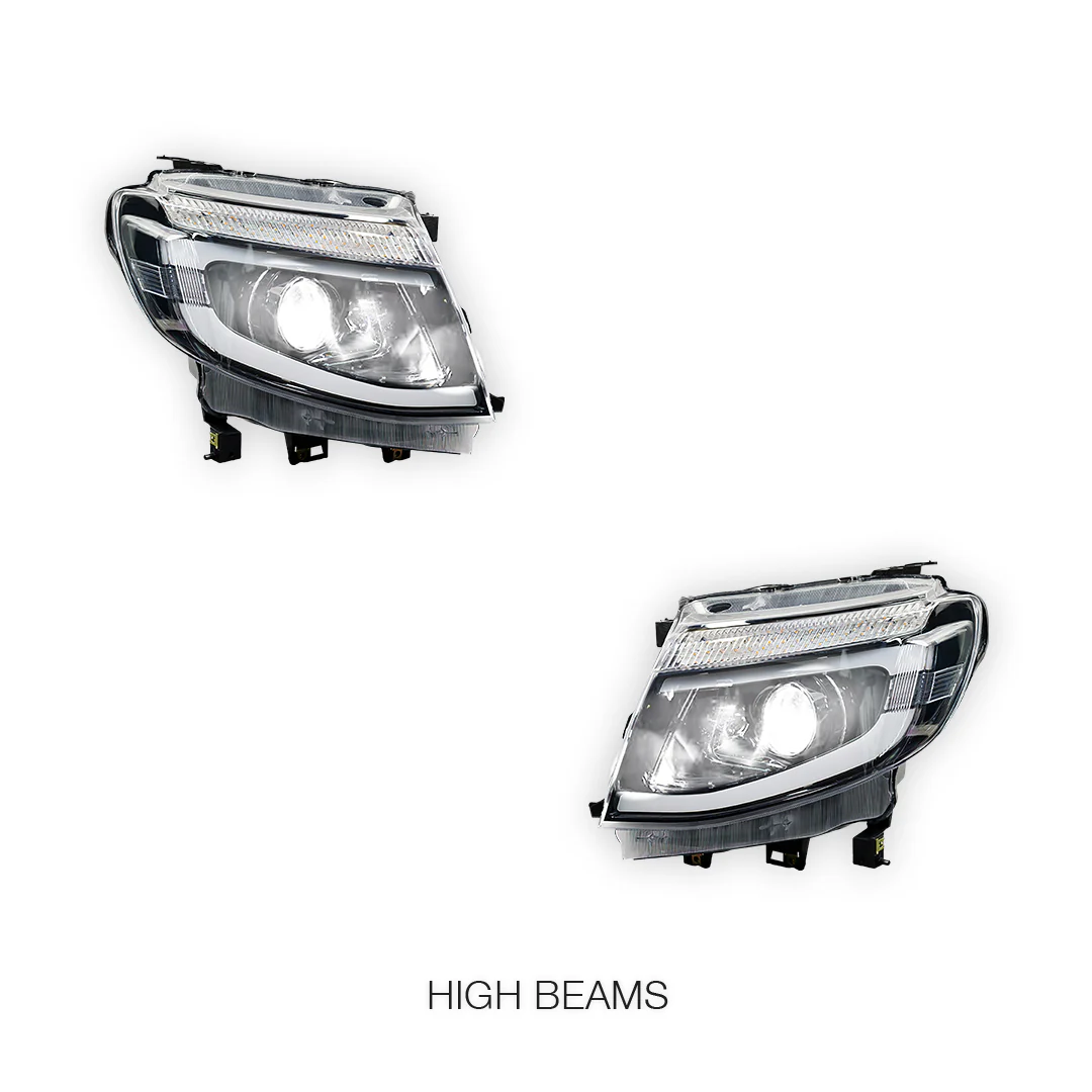 Ford Ranger PX MK1 (2011 - 2015) LED DRL Projector Headlights LH + RH - Image 3