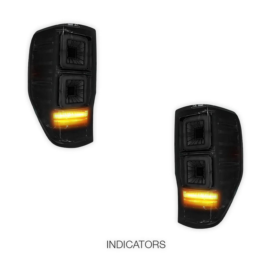 Ford Ranger PX MK1 / MK2 / MK3 (2012 - 2021) Smoked Block-Style LED Tail Lights LH + RH - Image 4
