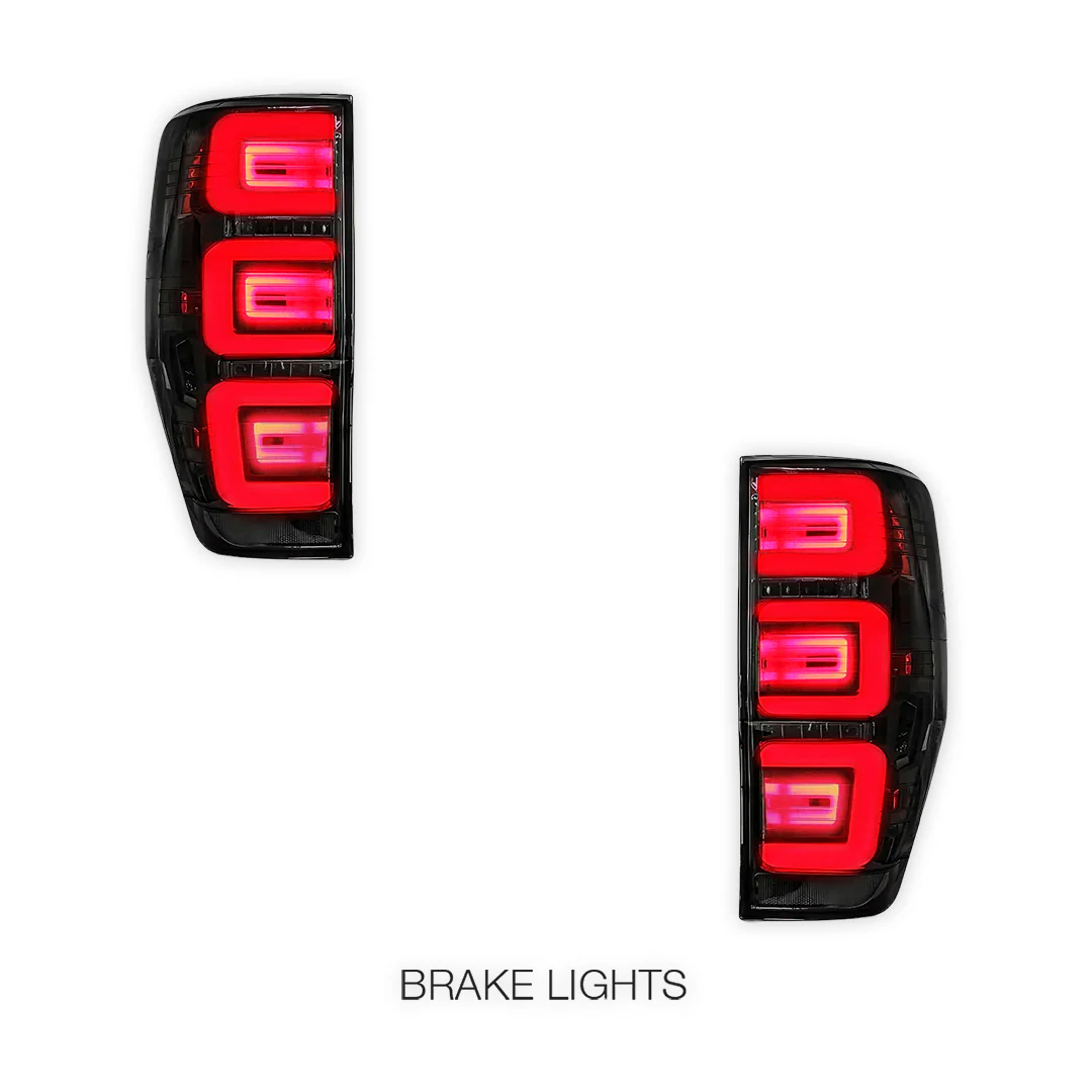 Ford Ranger PX MK1 / MK2 / MK3 (2012 - 2021) Smoked Triple-Eye Style LED Tail Lights LH + RH - Image 4