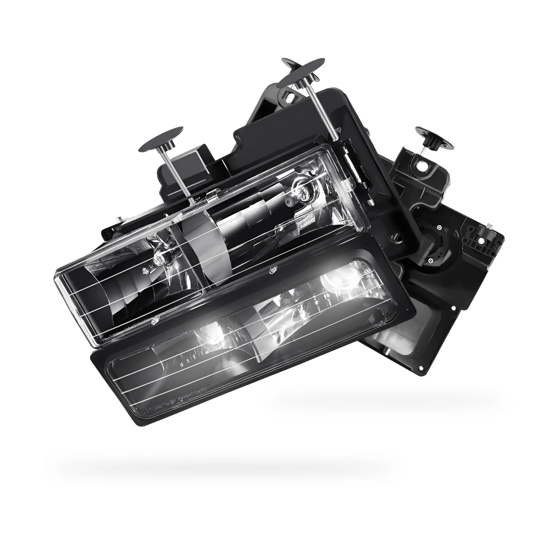 GMC C2500 Suburban SLE / SLT (1992 - 1999) Pick-Up Headlights and Bumper Lamp LH + RH
