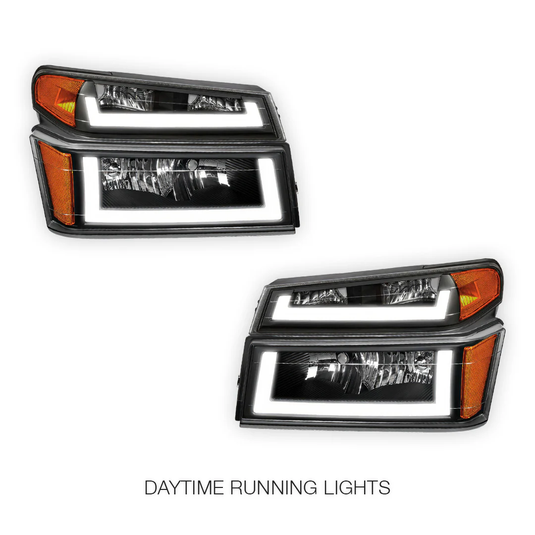 GMC Canyon SL / SLE / SLT (2004 - 2012) LED DRL Headlights LH + RH - Image 2