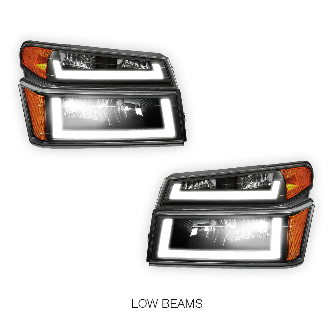 GMC Canyon SL / SLE / SLT (2004 - 2012) LED DRL Headlights LH + RH - Image 4