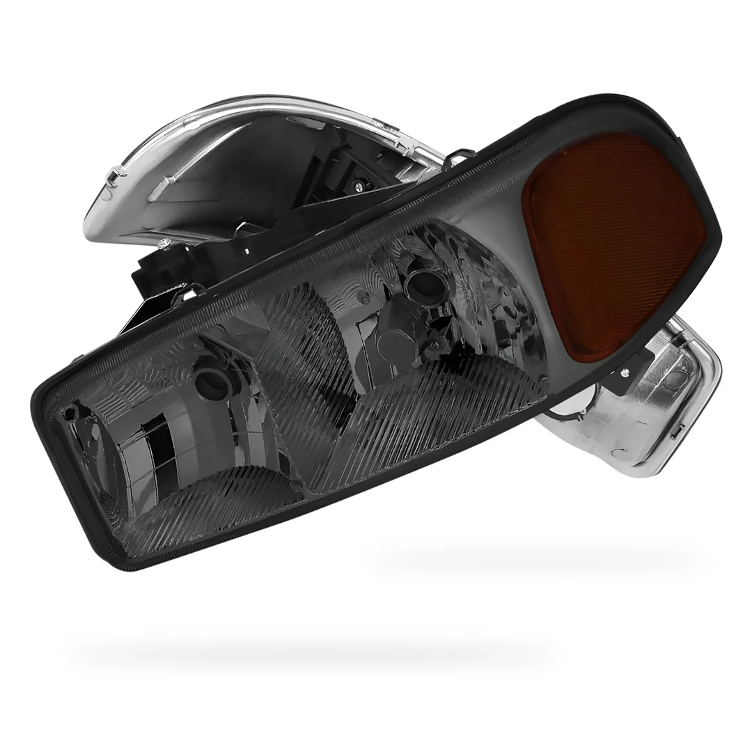GMC Sierra 1500 C3 / SLE / SLT (1999 - 2007) Replacement Headlights LH + RH - Image 10