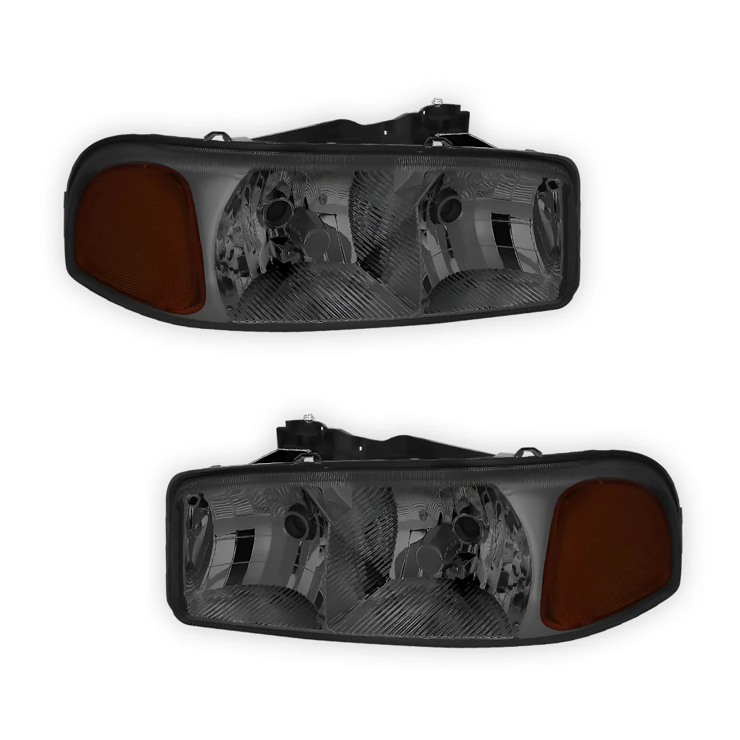 GMC Sierra 1500 C3 / SLE / SLT (1999 - 2007) Replacement Headlights LH + RH - Image 11