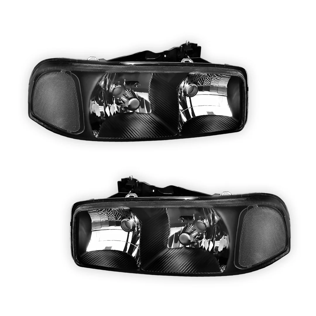 GMC Sierra 1500 C3 / SLE / SLT (1999 - 2007) Replacement Headlights LH + RH - Image 2