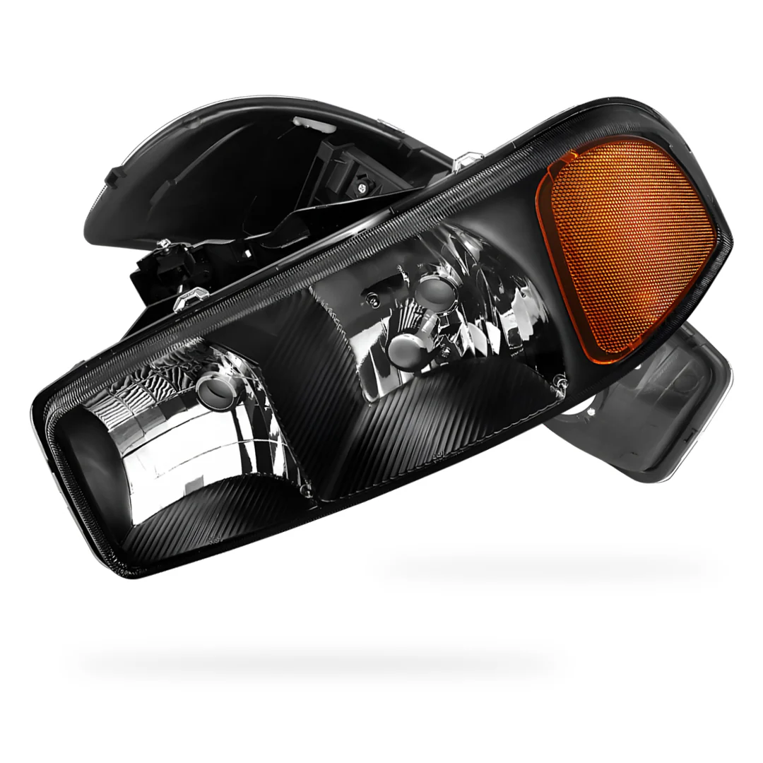GMC Sierra 1500 C3 / SLE / SLT (1999 - 2007) Replacement Headlights LH + RH - Image 4