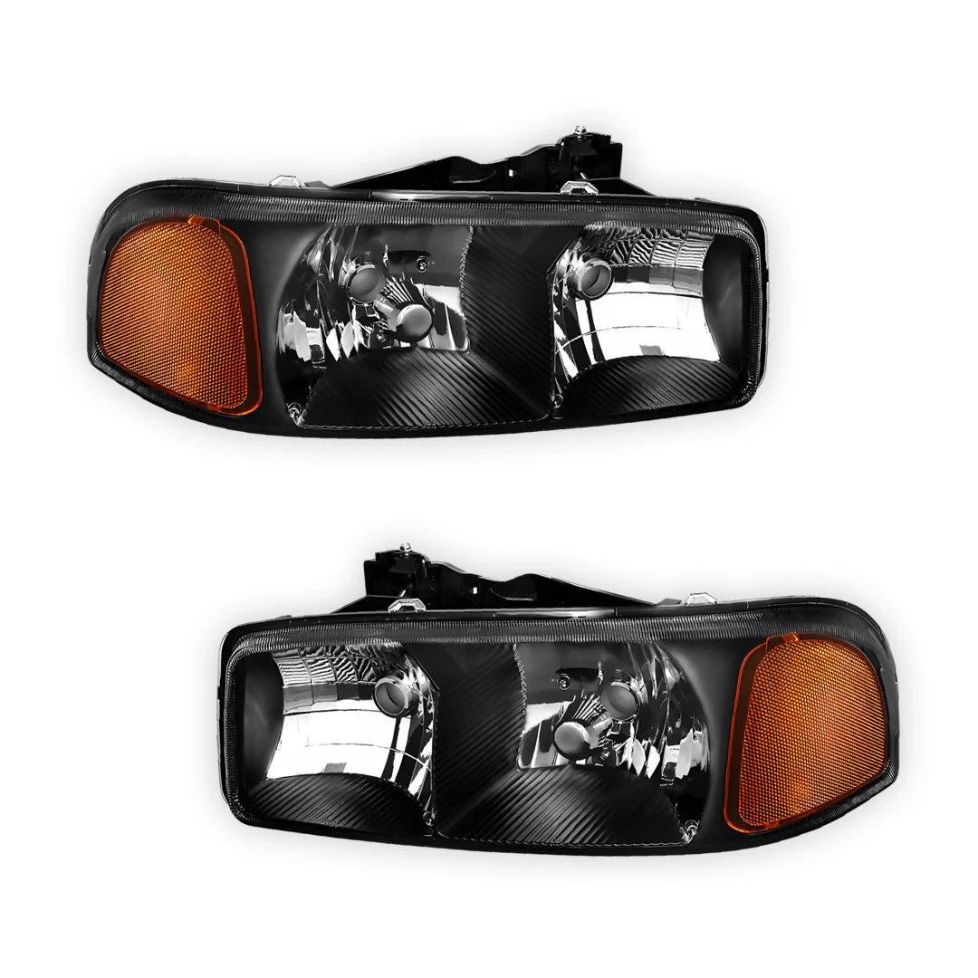 GMC Sierra 1500 C3 / SLE / SLT (1999 - 2007) Replacement Headlights LH + RH - Image 5