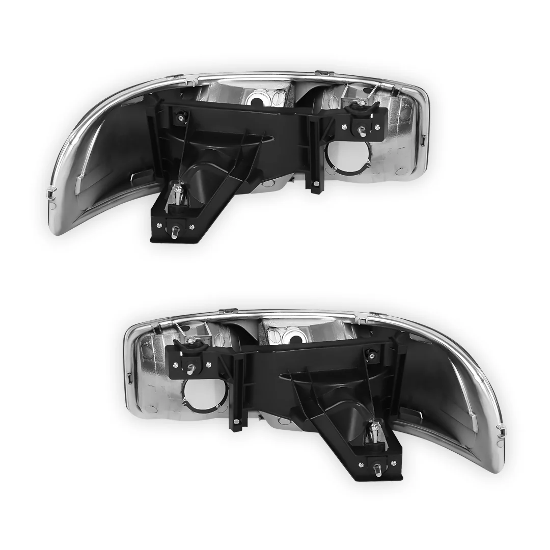 GMC Sierra 1500 C3 / SLE / SLT (1999 - 2007) Replacement Headlights LH + RH - Image 9